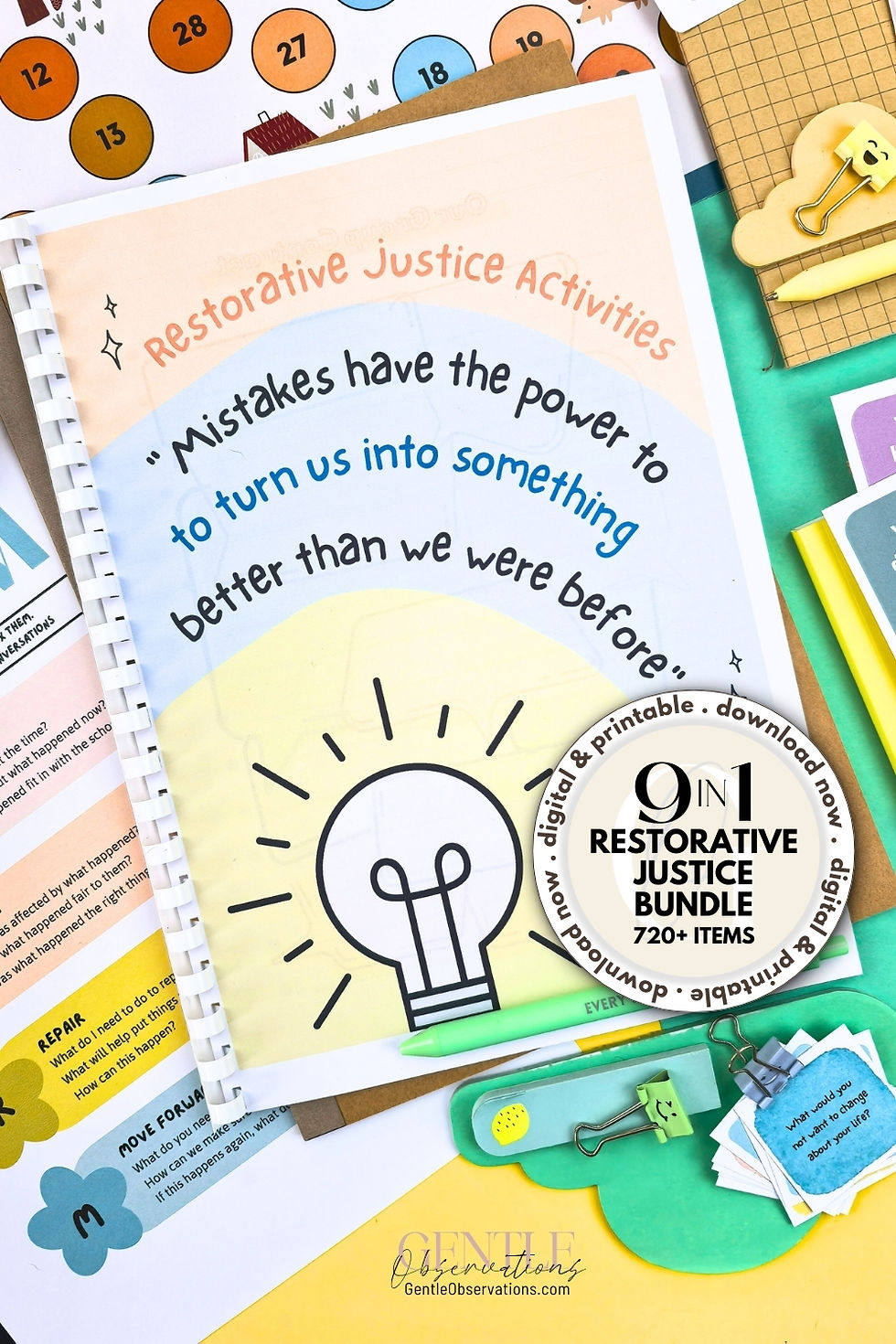 26 Restorative Justice Worksheets - Included In The 9 In 1 Restorative Justice Bundle