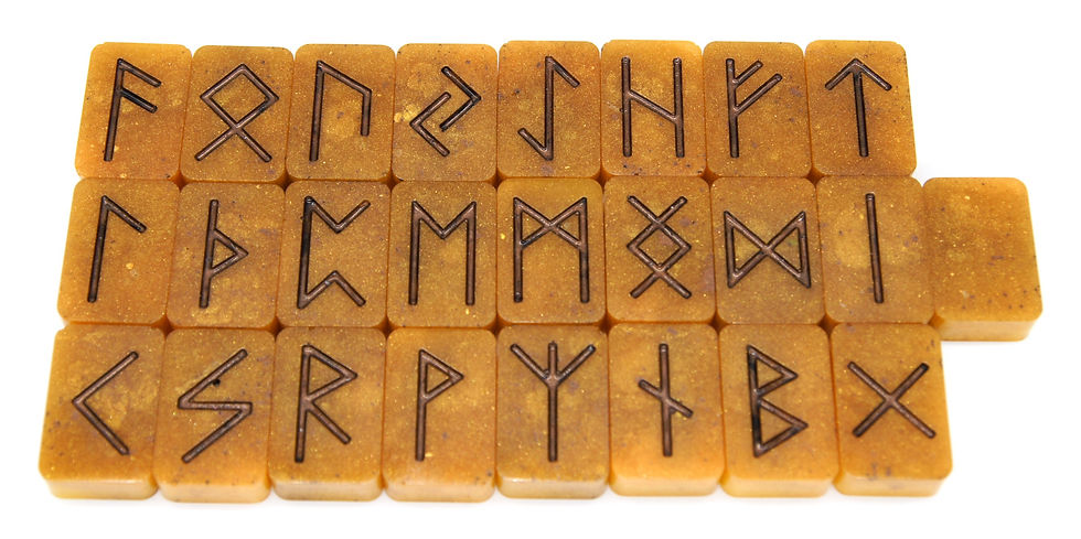Thumbnail: Golden Yellow Glow in the Dark Rune Set
