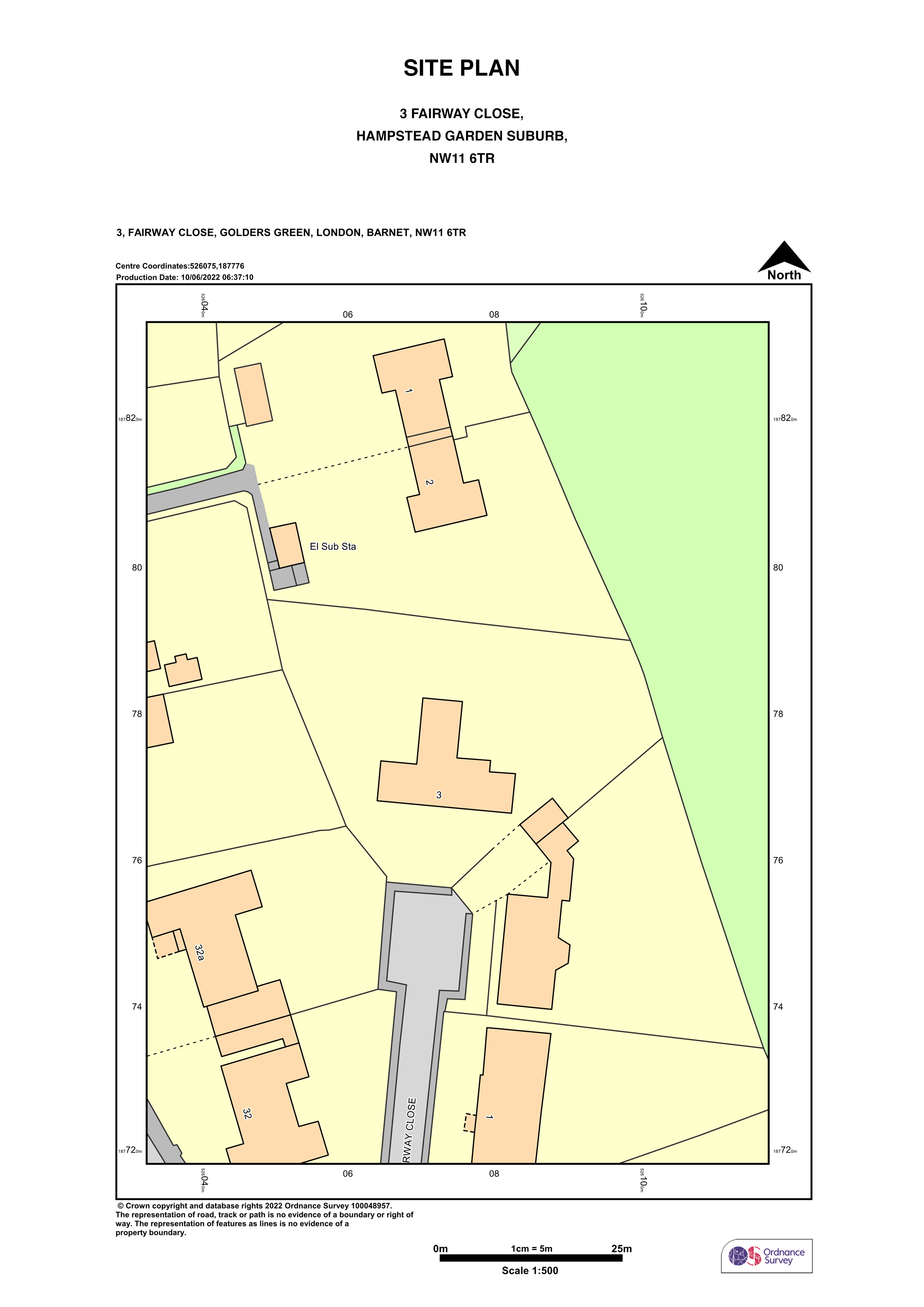 3 Fairway Close Site Plan