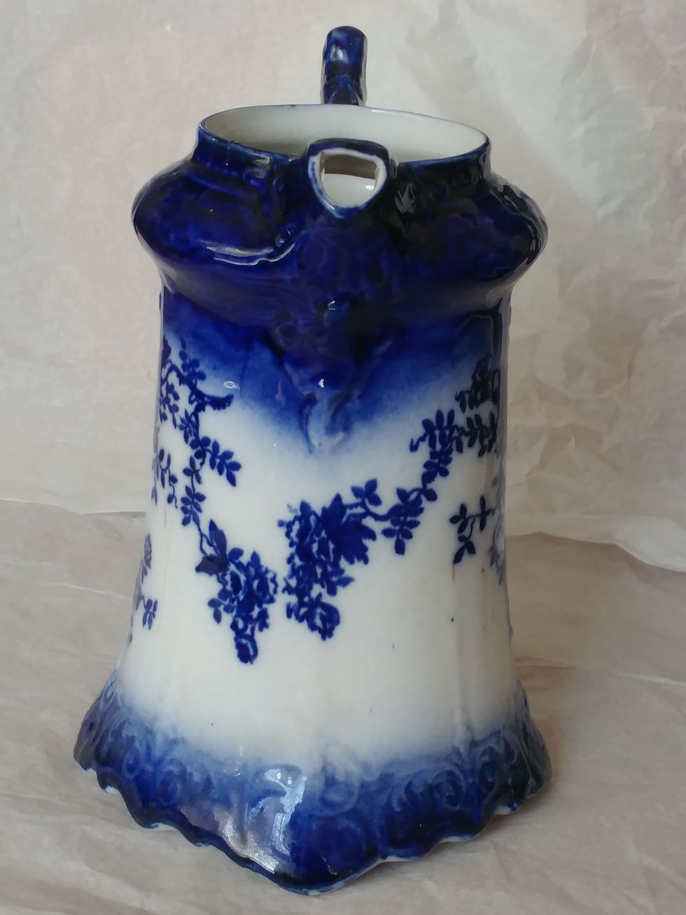 Thumbnail: Antique Wheeling La Belle China Chocolate Pot
