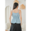 Thumbnail: Sandy Double Elastic Band Sleeveless Top (Light Denim Blue)
