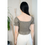 Thumbnail: Elsie Linen Puff Sleeve Top (Forest Green)