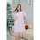 Thumbnail: Annie Short-Sleeved Cotton Dress (Pink)