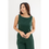 Thumbnail: Forest Green Boat Neck Sleeveless Top