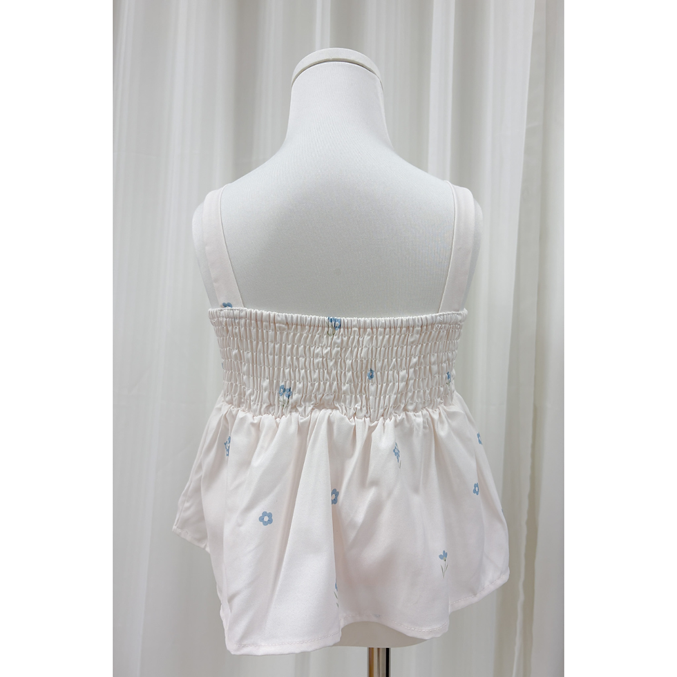 Thumbnail: Mini Faith Floral Sleeveless Babydoll Top