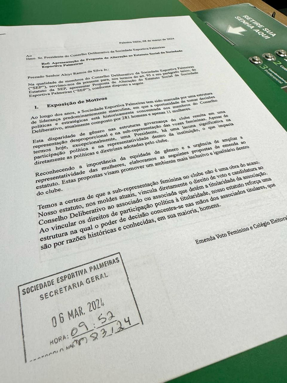 Cobrança por mais democracia e representação feminina na política do Palmeiras