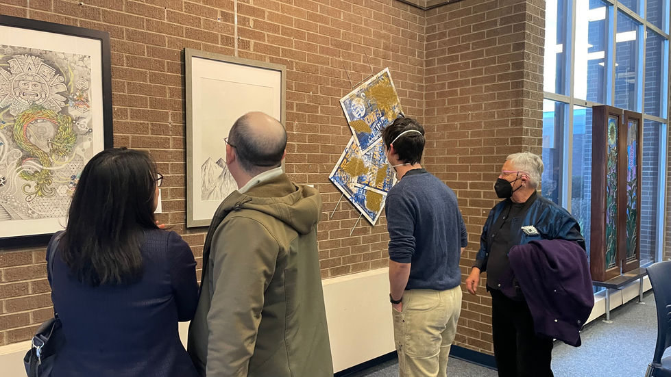photo of closing reception for SJAC exhibition: "Rapid Response Collection"