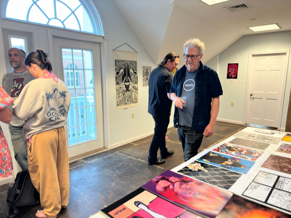 photo of Beyond the HERE and NOW: Originals and Reproductions exhibition opening