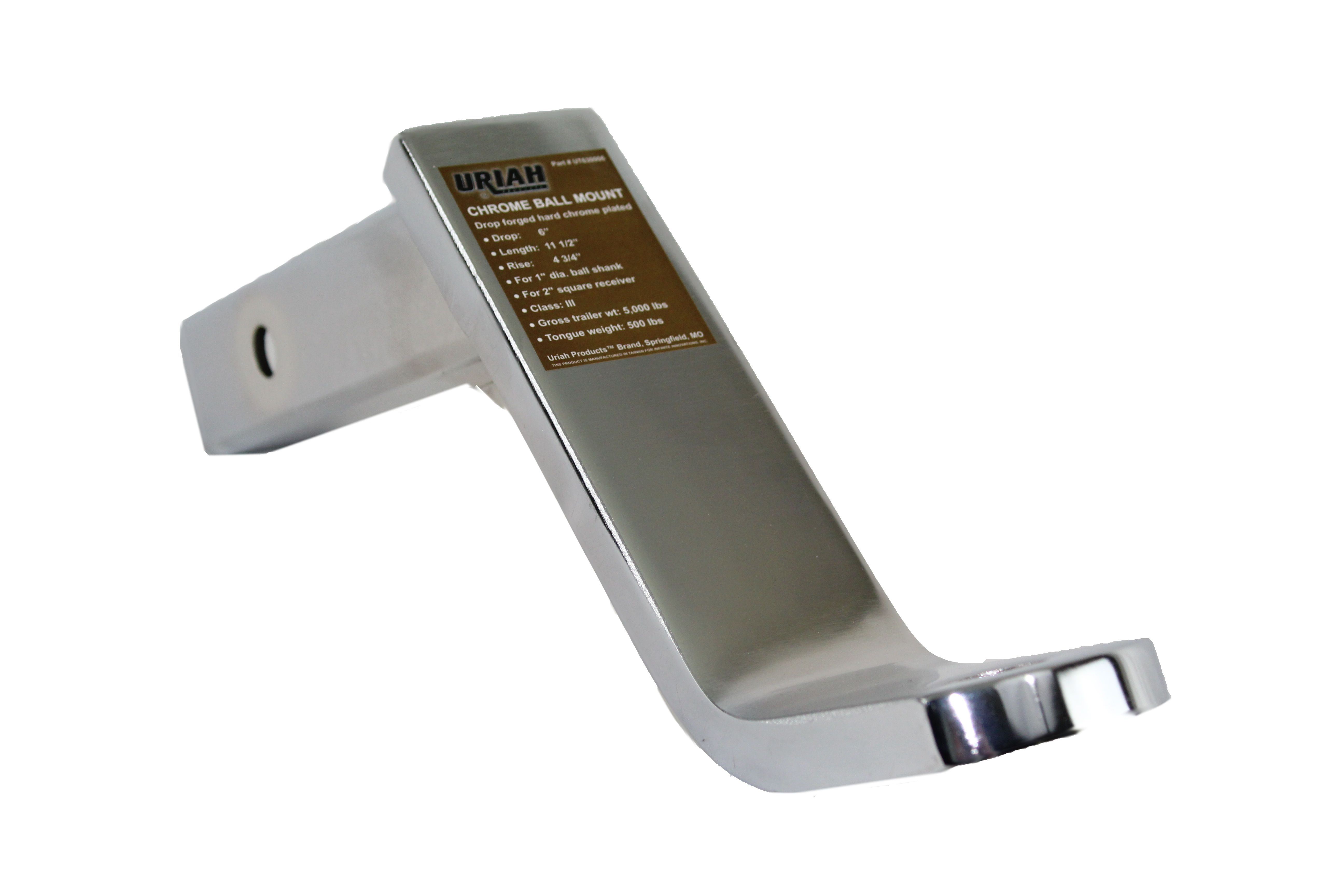 Ball Mount 6 Drop Chrome Plate Barcoded