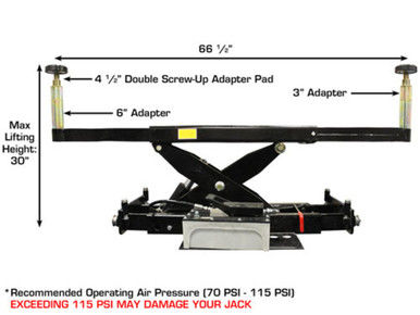 Thumbnail: Atlas RJ-8000 Air/Hydraulic Rolling Jack – 8,000 lb, Heavy Duty
