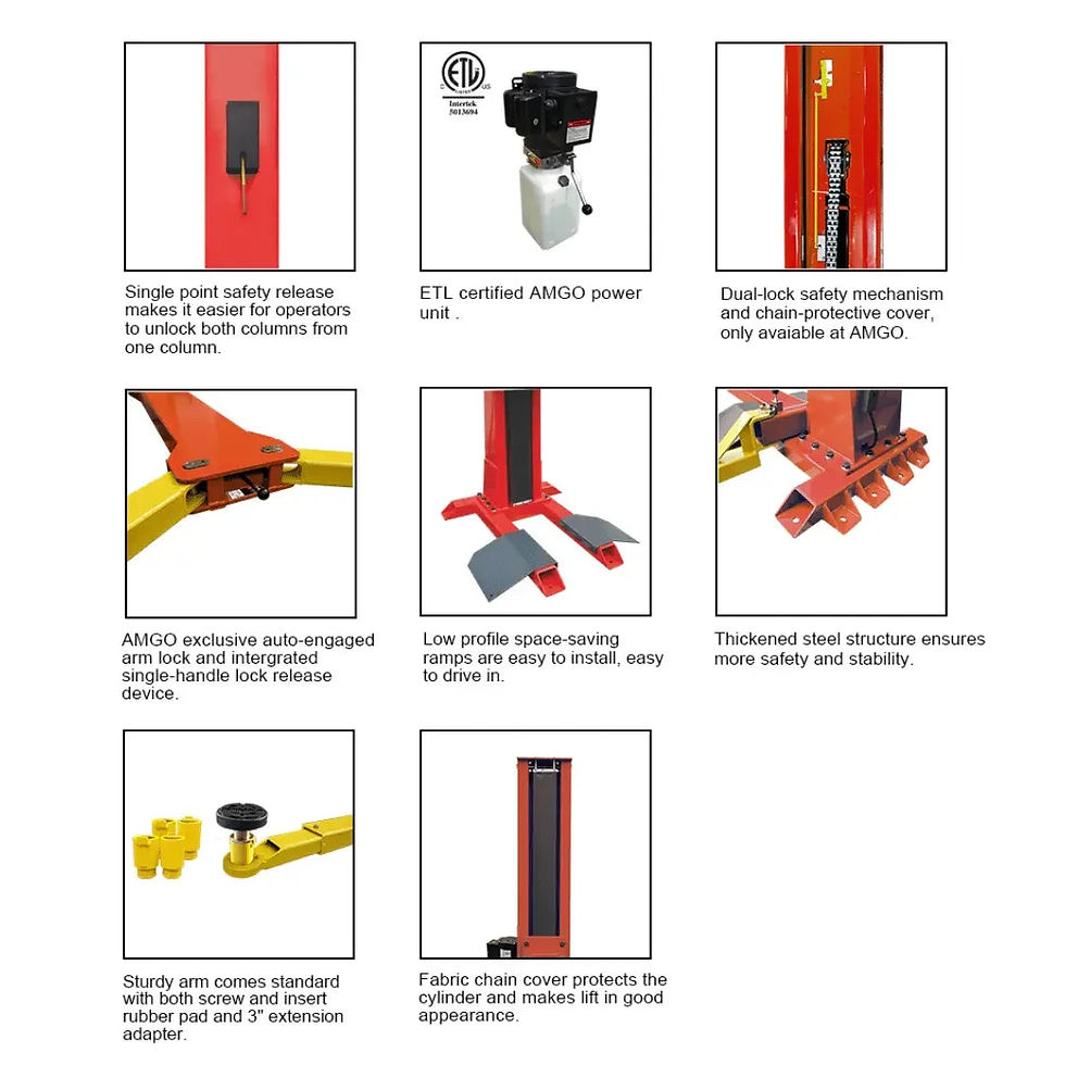 Thumbnail: AMGO SL-7 Single Post Lift – 7,000 lb Capacity