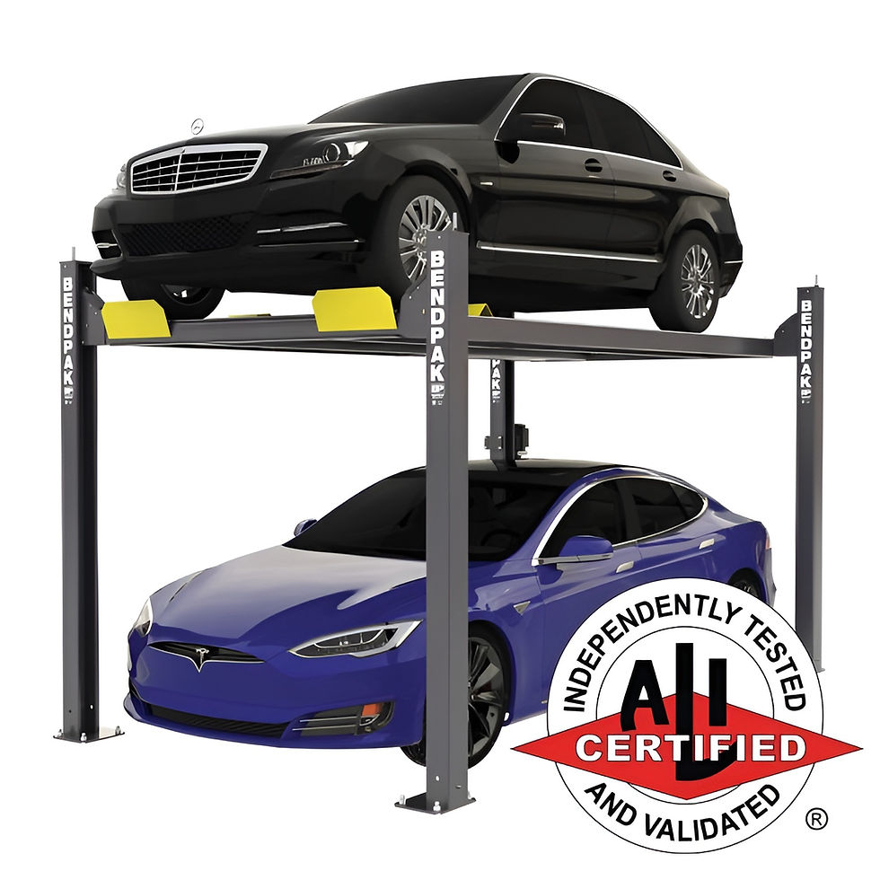BendPak HD-7P Four-Post Parking Lift – 7,000 lb, Narrow Width, Extra-Tall
