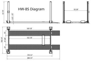 Thumbnail: APlusLift HW-8S Four-Post Storage & Service Lift – 8,000 lb, Portable