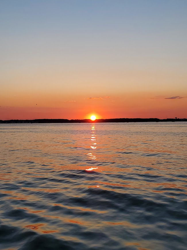 sunset water