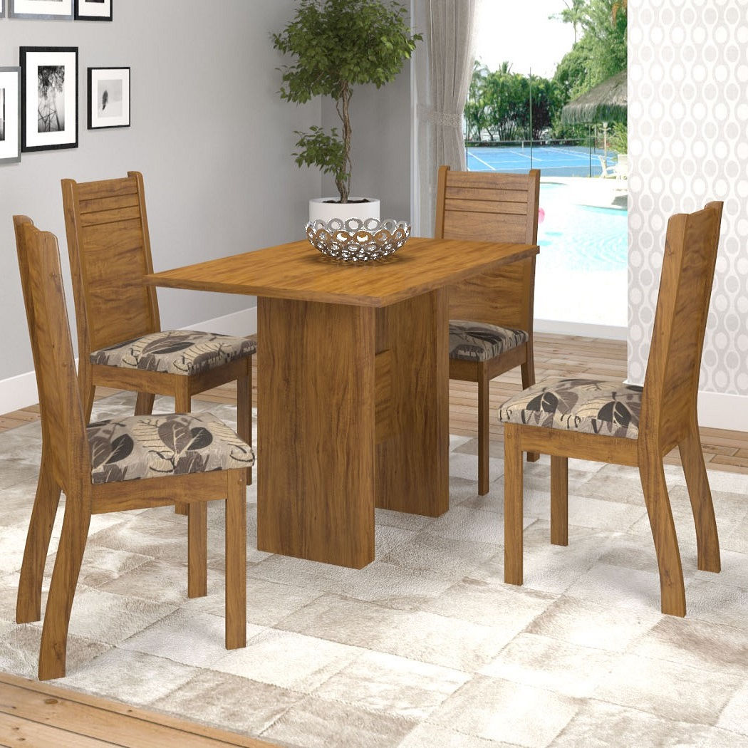Mesa de Jantar Duna C/4 Cad Napoli Imbuia Cacau