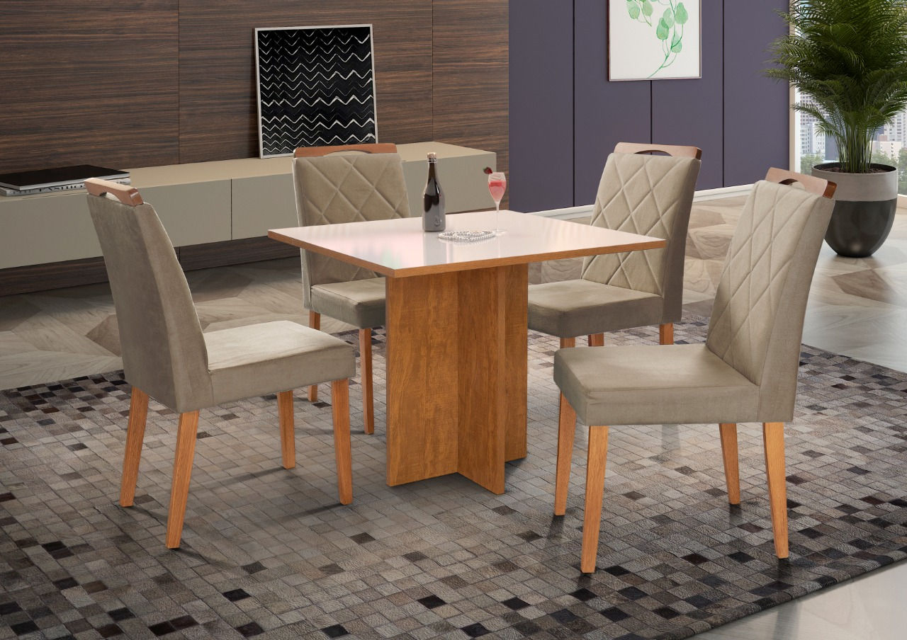 Mesa de Jantar Jantar Los Angeles 4 Cadeiras
