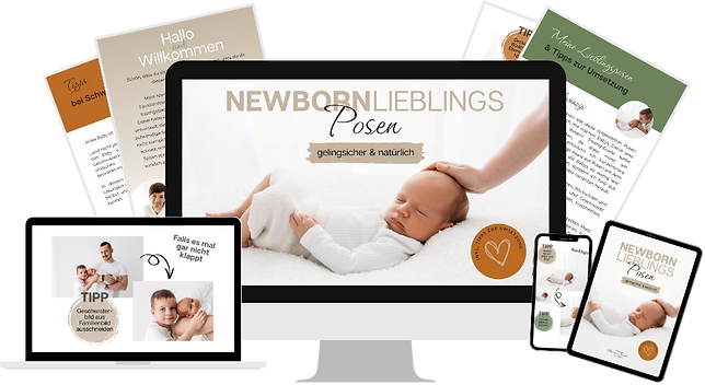 Posingideen für Newbornshootings in Posingguide Newbornfotografie