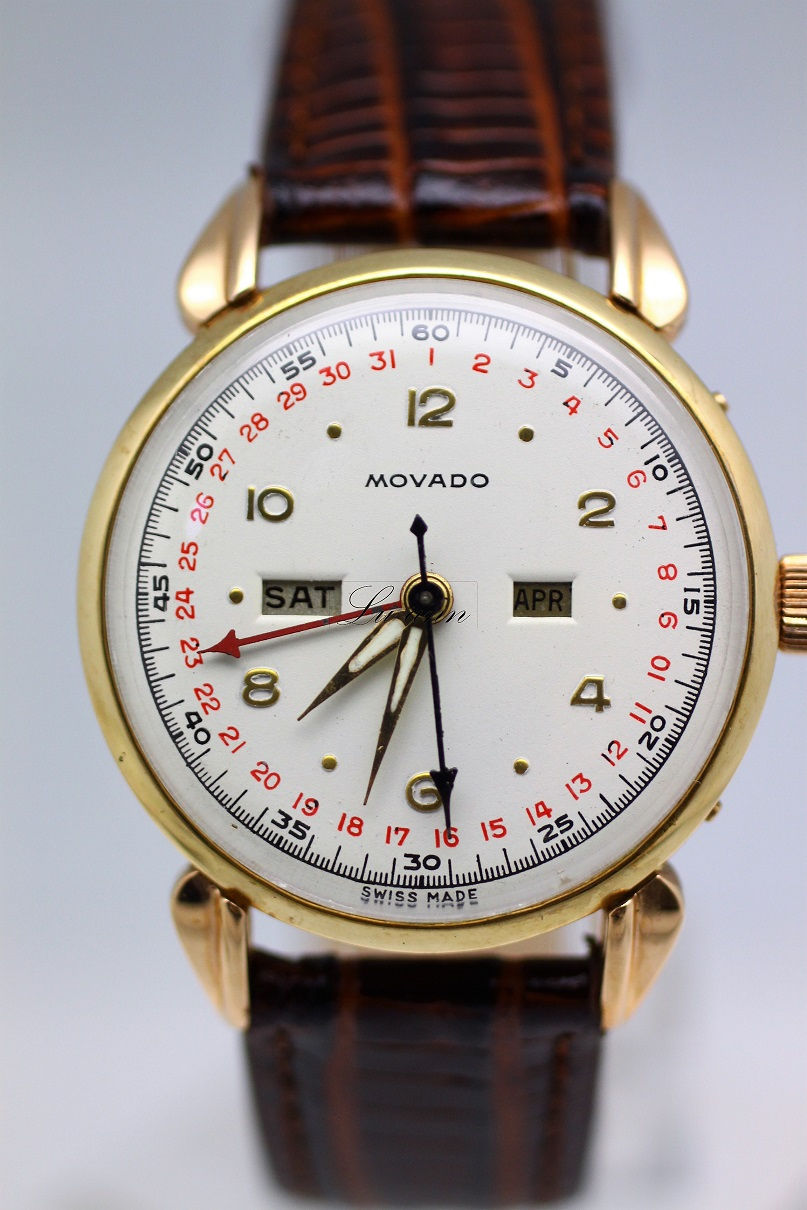 Thumbnail: Movado Triple Date Calender Gold