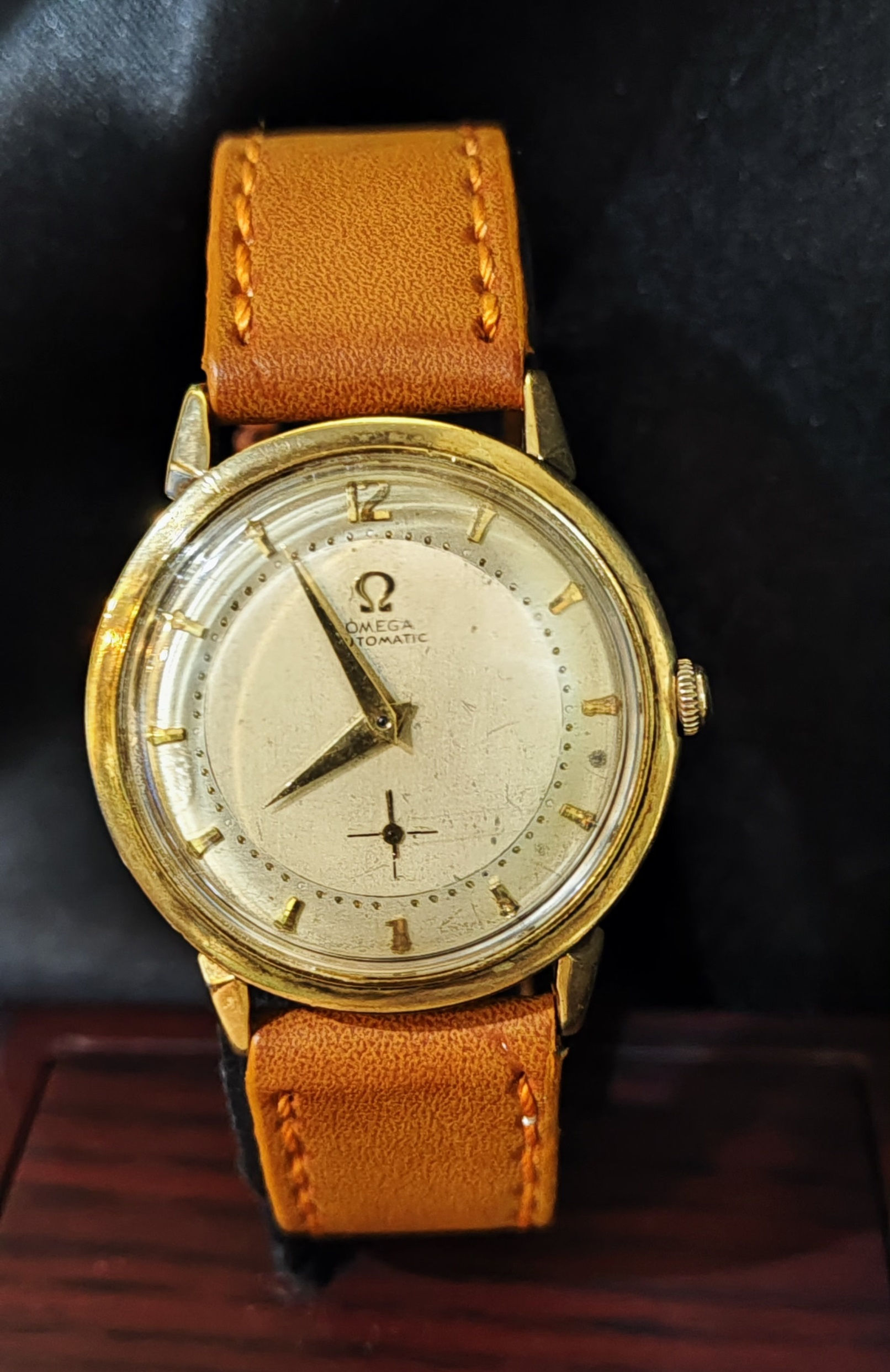 Omega 14K Gold Automatic 1950s 34mm