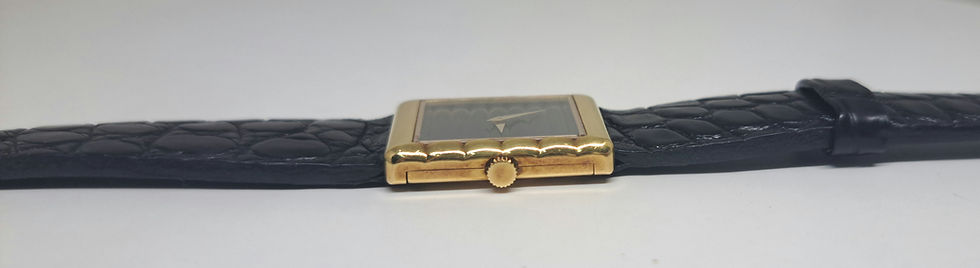 Thumbnail: Piaget Gold Classic Black Onyx Wavy Dial