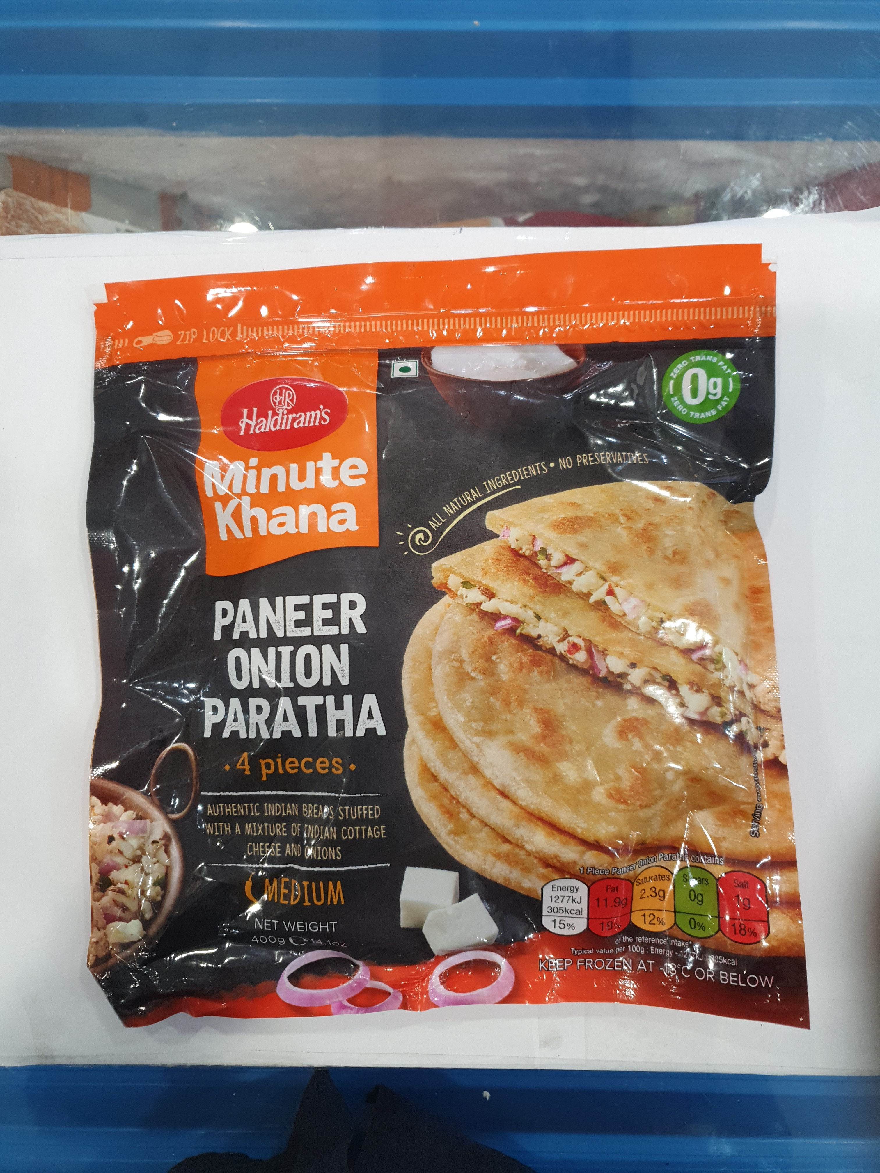 Paneer Onion Paratha 4 pcs 
