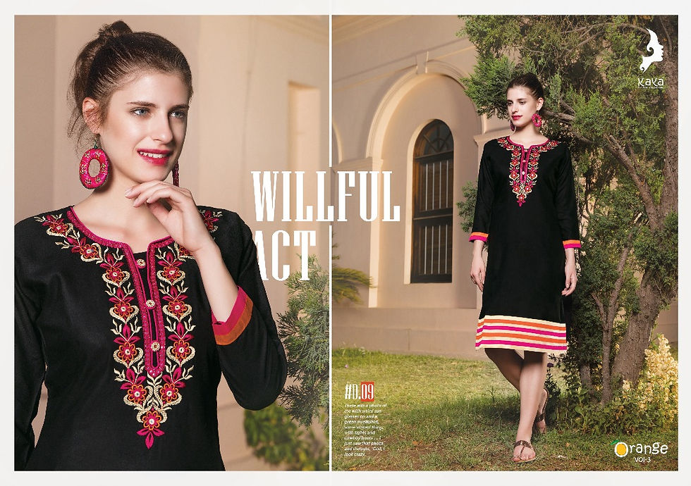 Thumbnail: Orange kurtis wholesaler