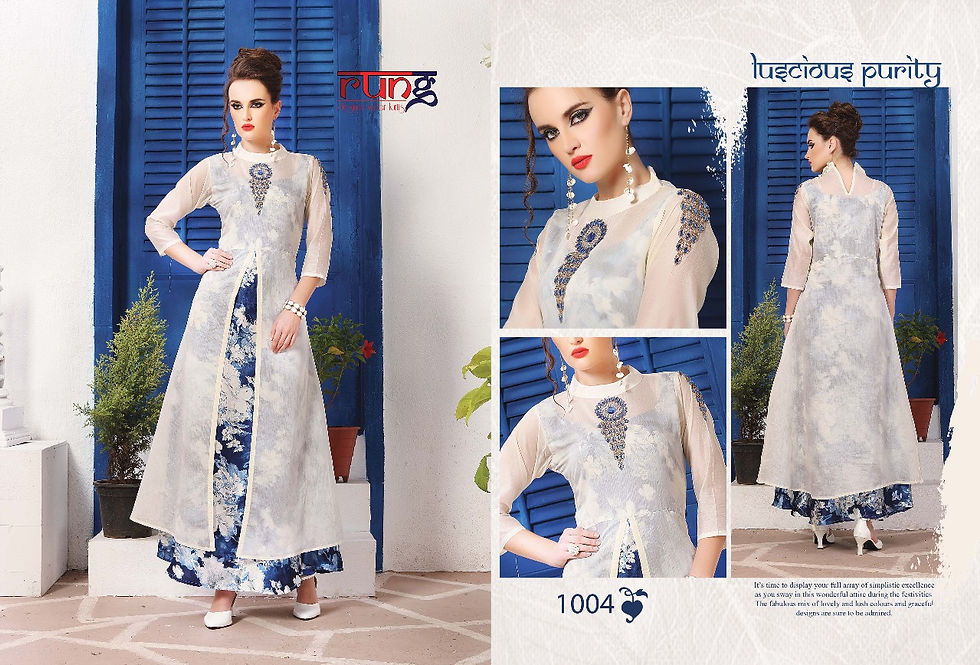 Thumbnail: Black velvet Rang kurtis wholesaler