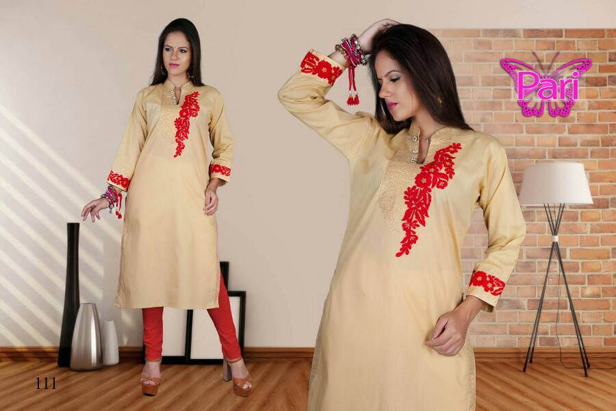 Thumbnail: Simran cotton embroidered kurtis cataloge supplyer