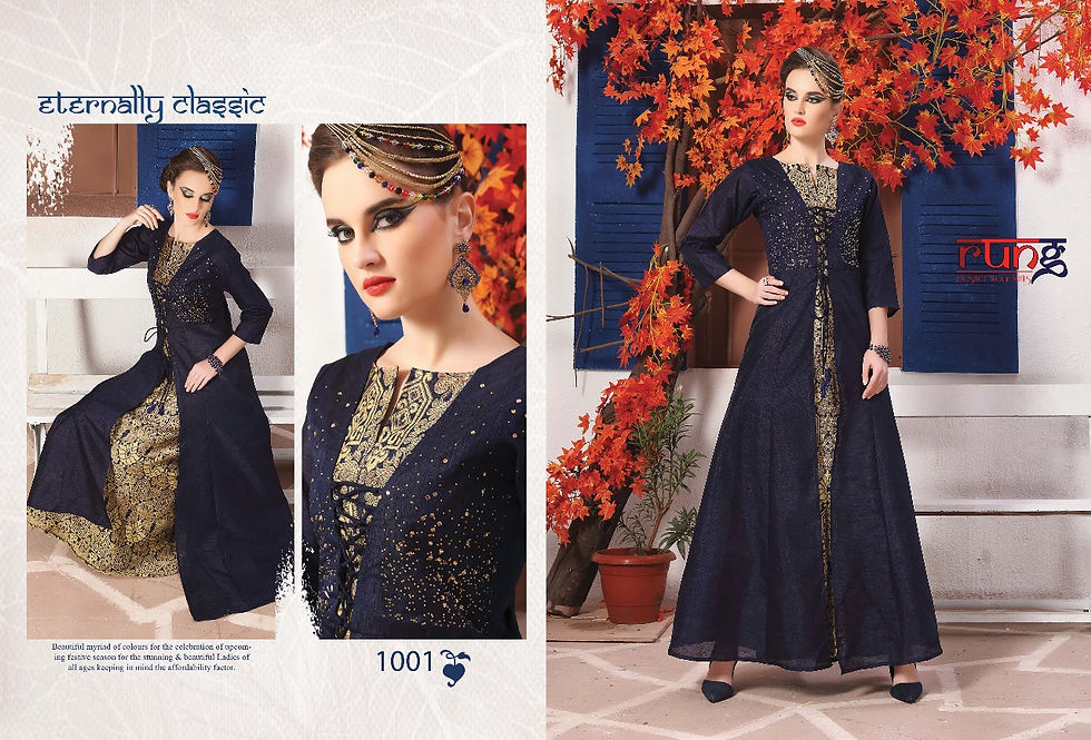 Thumbnail: Black velvet Rang kurtis wholesaler