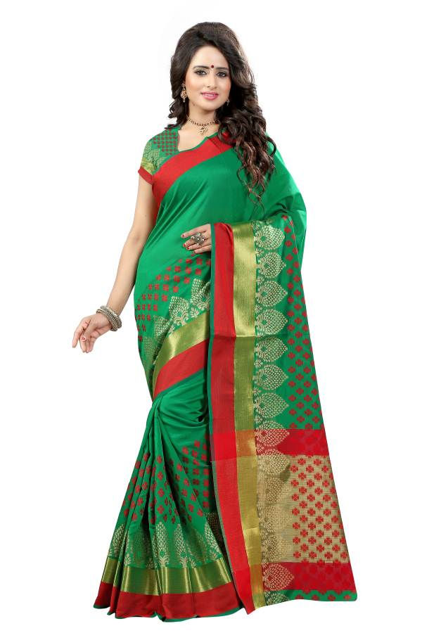 Thumbnail: Poly Cotton jacquard work sarees