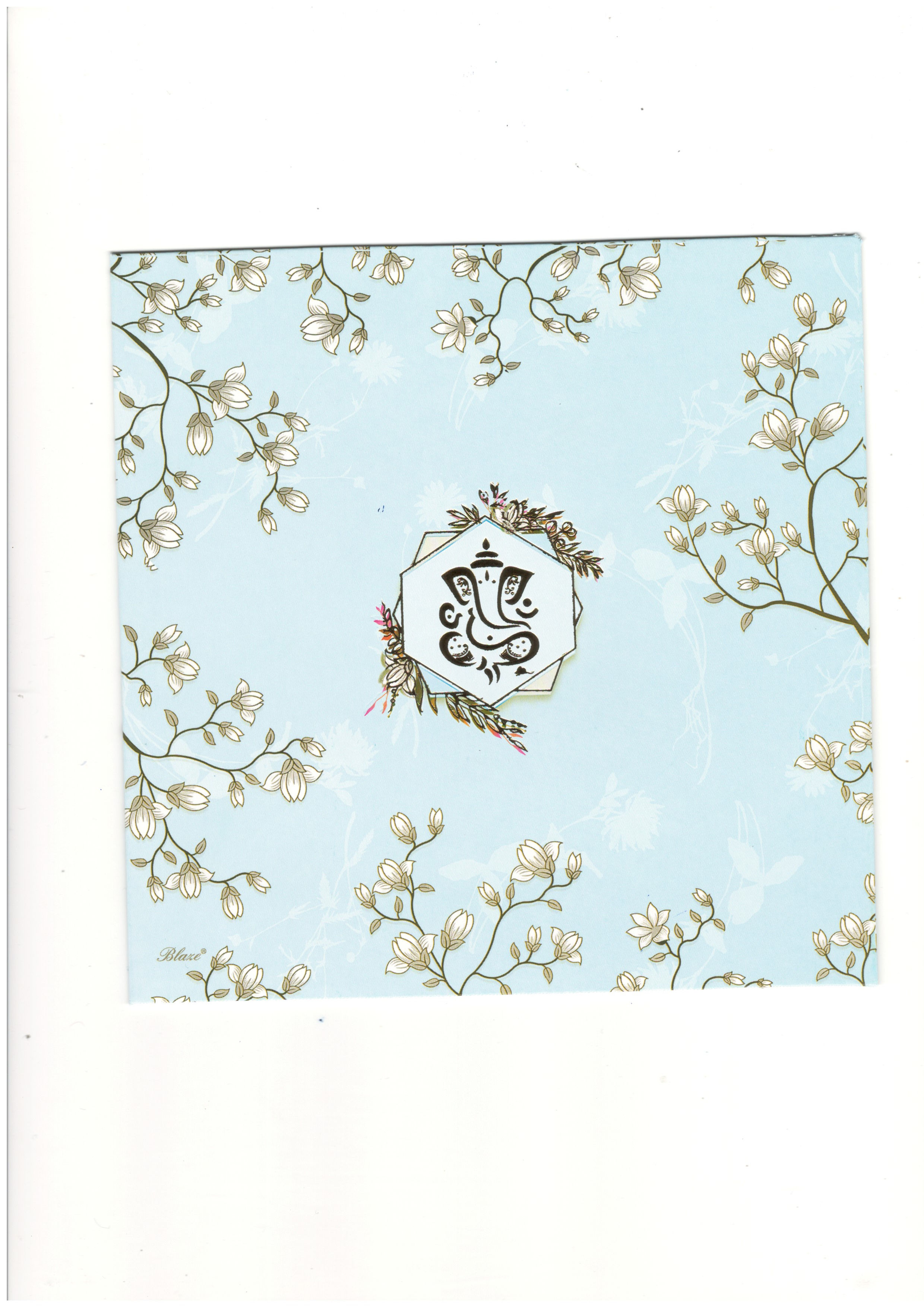 Pastel Floral Ganesh Wedding Card