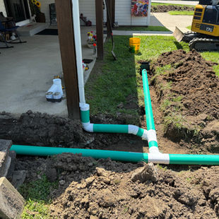 Down spout drainage.