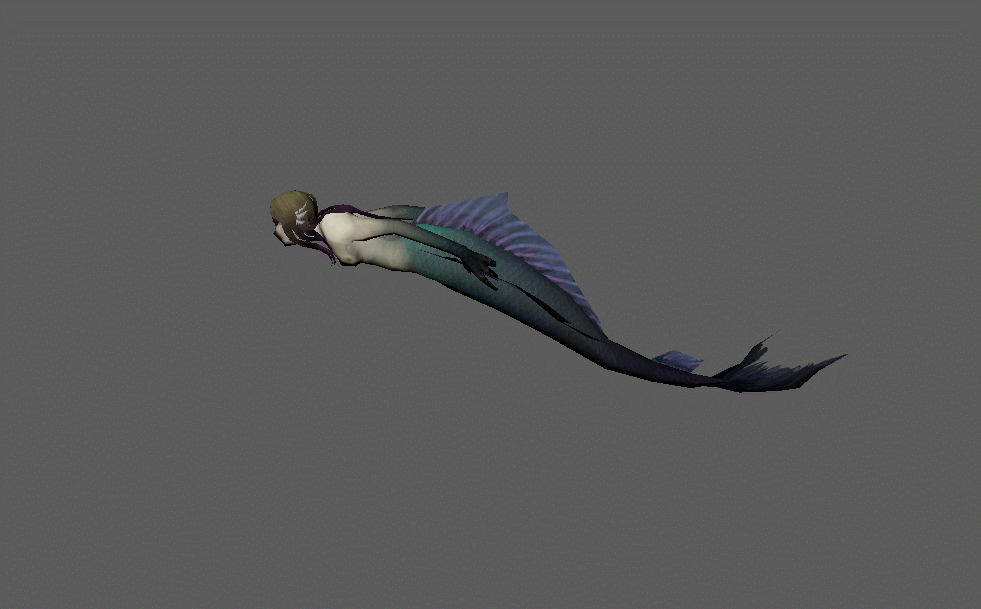 Siren swim animation
