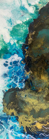 Golden Coast Ocean Painting 1