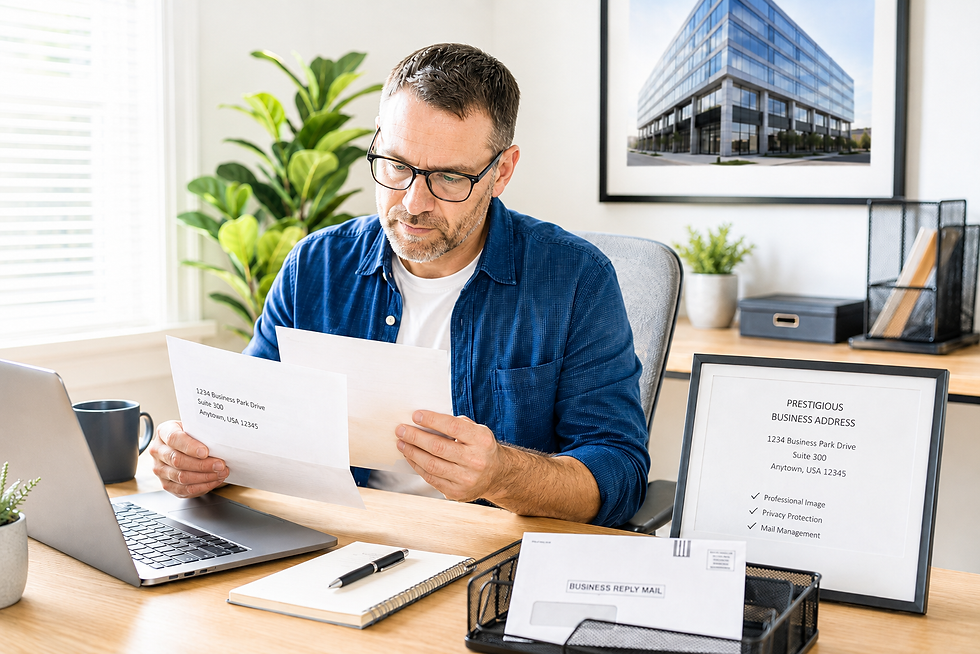 Focused Professional Reviewing Business Mail