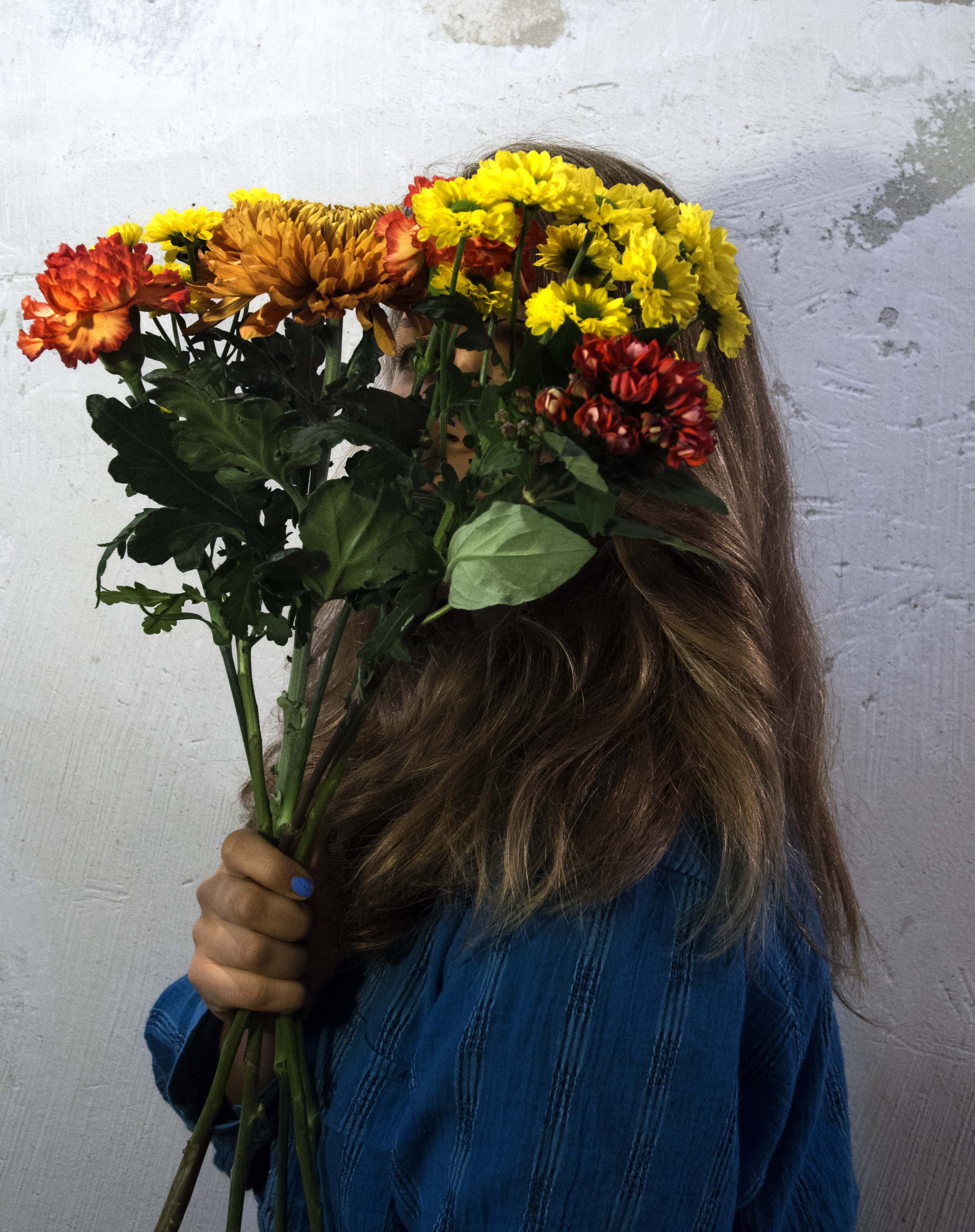 Marie with Flowers