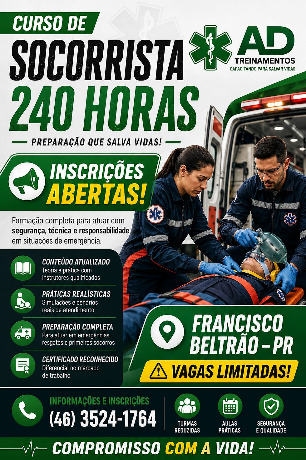 Curso de Socorrista 240 Horas em Francisco Beltrão: Preparação que Salva Vidas