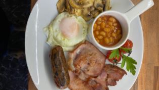 Full English Fresh fruit salad French toast Bacon/sausages Egg dishes Muesli Pancakes Yoghurts Vegetarian Breakfast Vegan Breakfast Selection of local breads/toast Croissants and much more