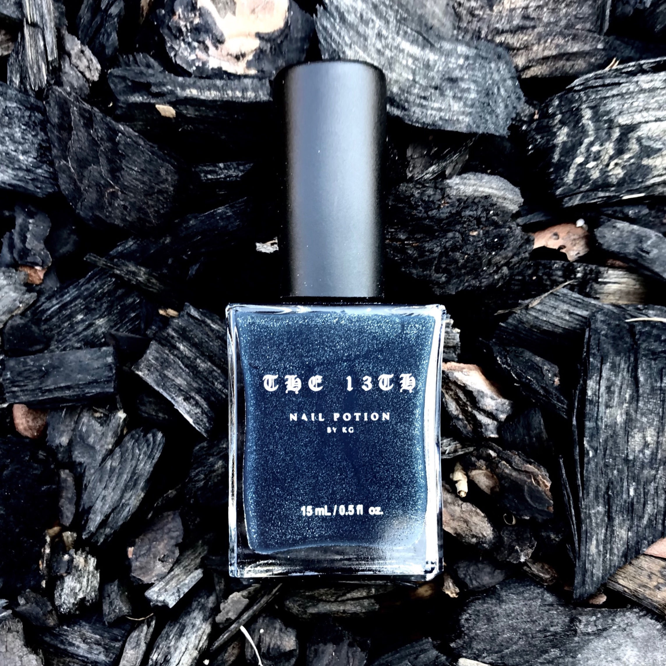 DRK STAR DUST NAIL POTION- MATTE CHARCOAL