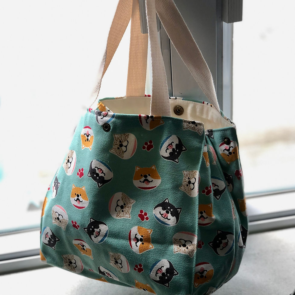 サムネイル： Everyday Canvas Tote - Dog (Turquoise)