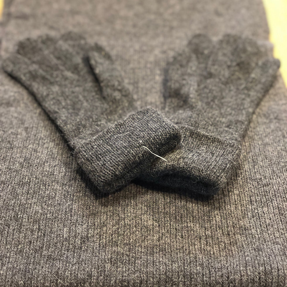 섬네일: ROECKL Lamb's Wool Scarf and Gloves Set