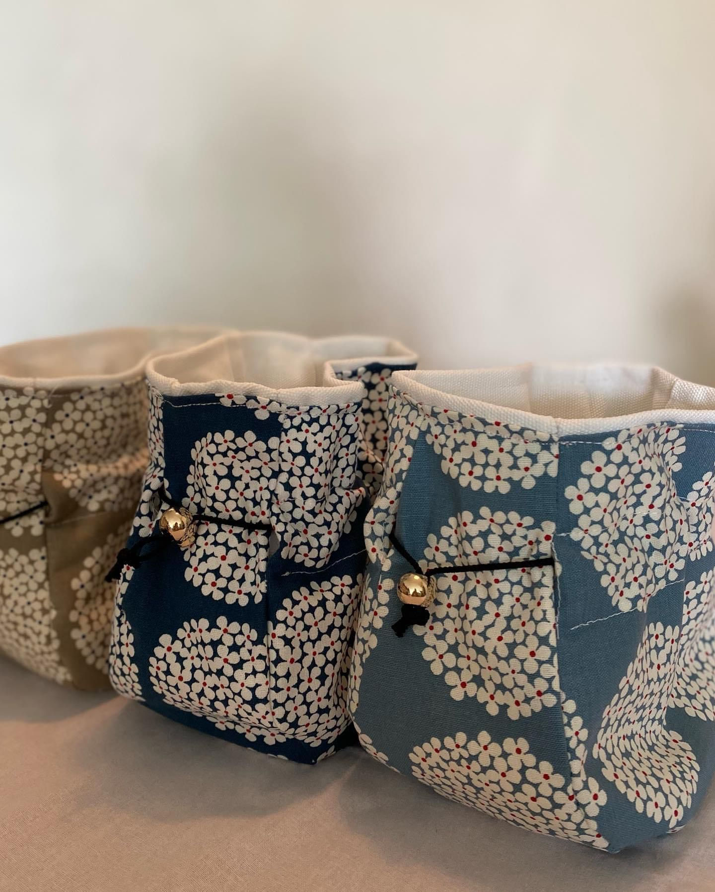 Drawstring Floral Tote Bag