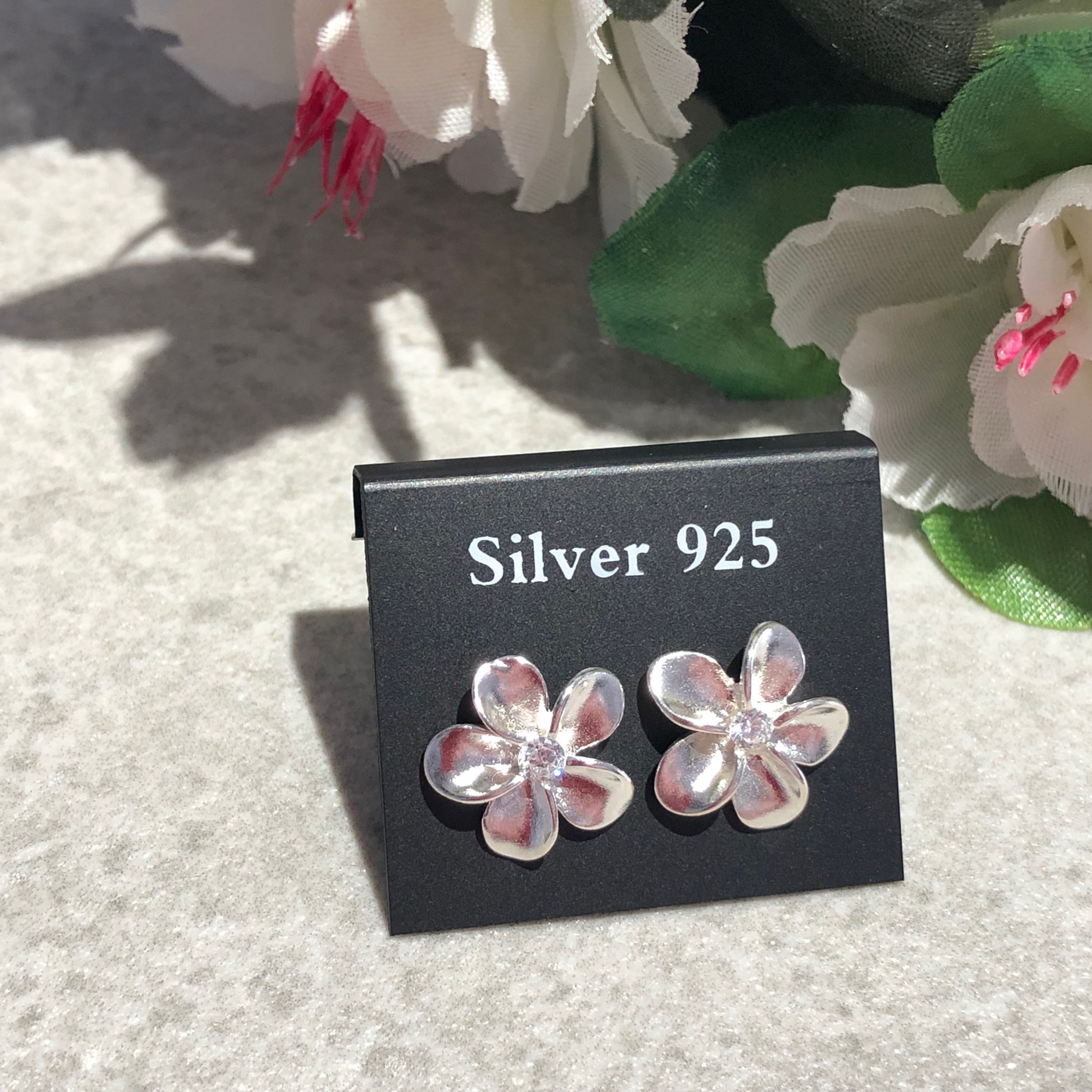 Silver 925 Earrings - Flower