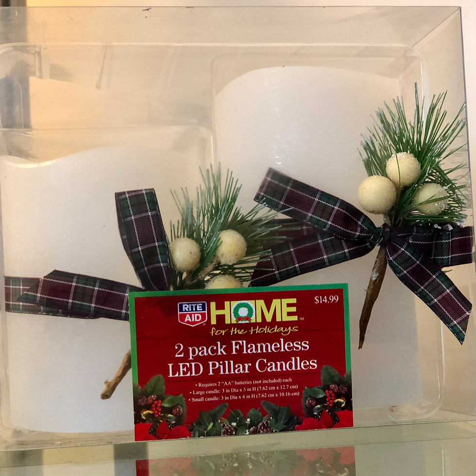 Miniature : Flameless LED Pillar Candle Set (2 Pcs)