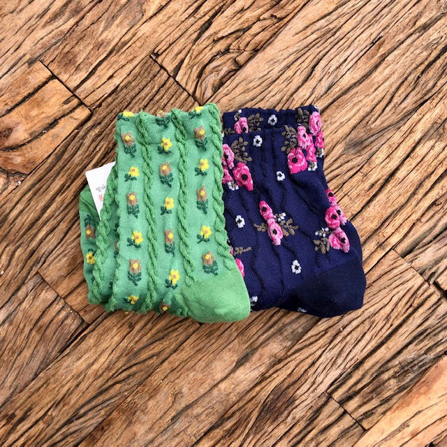 थंबनेल: Korean Ankle Socks - Small Flowers
