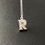 Thumbnail: Classic Korean Necklace with an Initial Letter Stone Pendant (Silver)