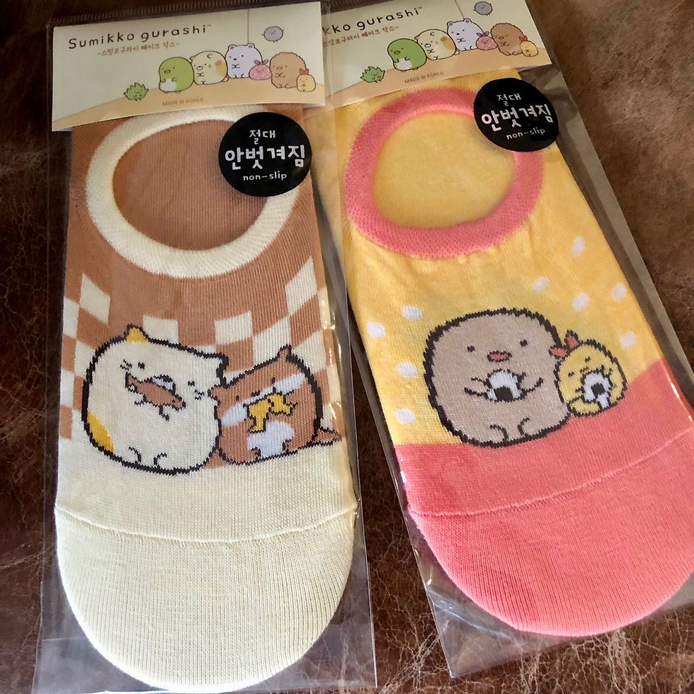 Korean Women No Show Socks Set - Sumikkogurashi