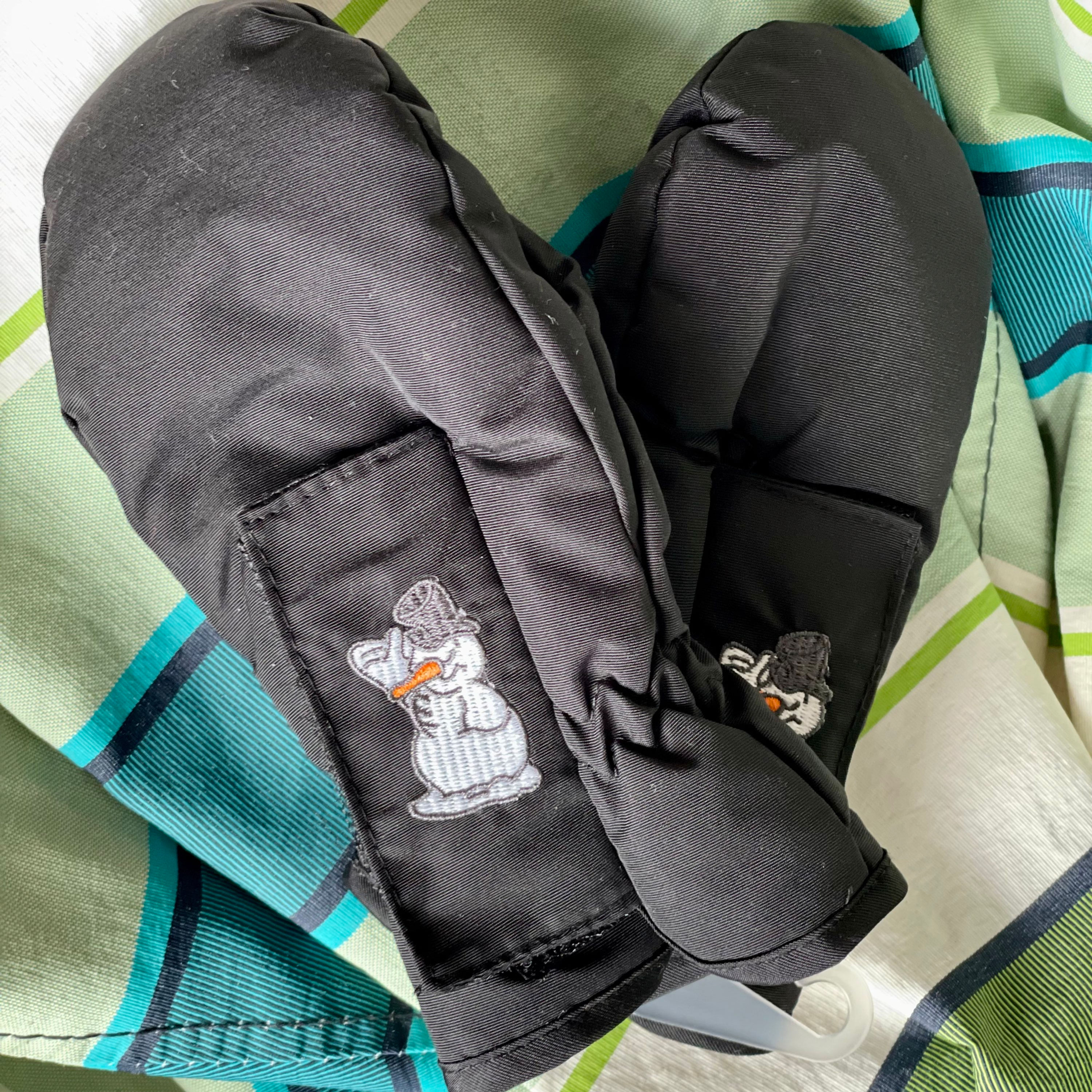 Ski Mittens for Kids - Size 4 (Black)