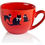 Thumbnail: Three Lovely Cats Oversized Mug (Red)