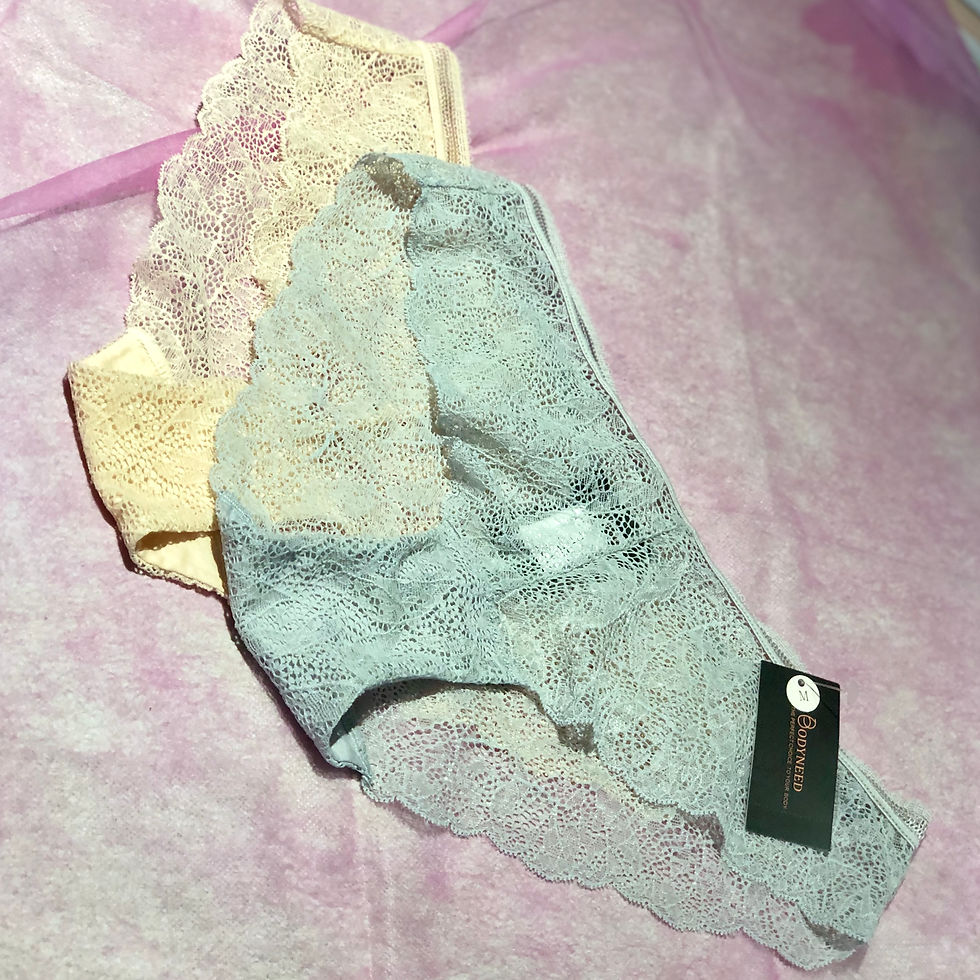 섬네일: Women Lace Panties Briefs Duo Set (M)